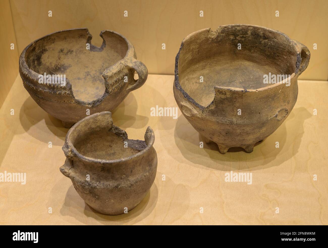 Interior of the museum, Musèu dera Val d'Aran, in Vielha (Aran Valley, Catalonia, Spain) ESP: Interior del Musèu dera Val d'Aran, en Vielha (España) Stock Photo