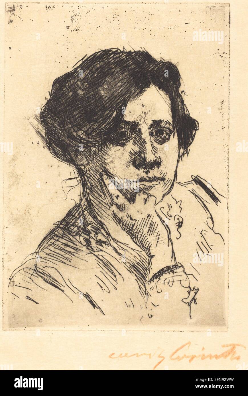 Frauenkopf (Head of Woman), 1911. Stock Photo