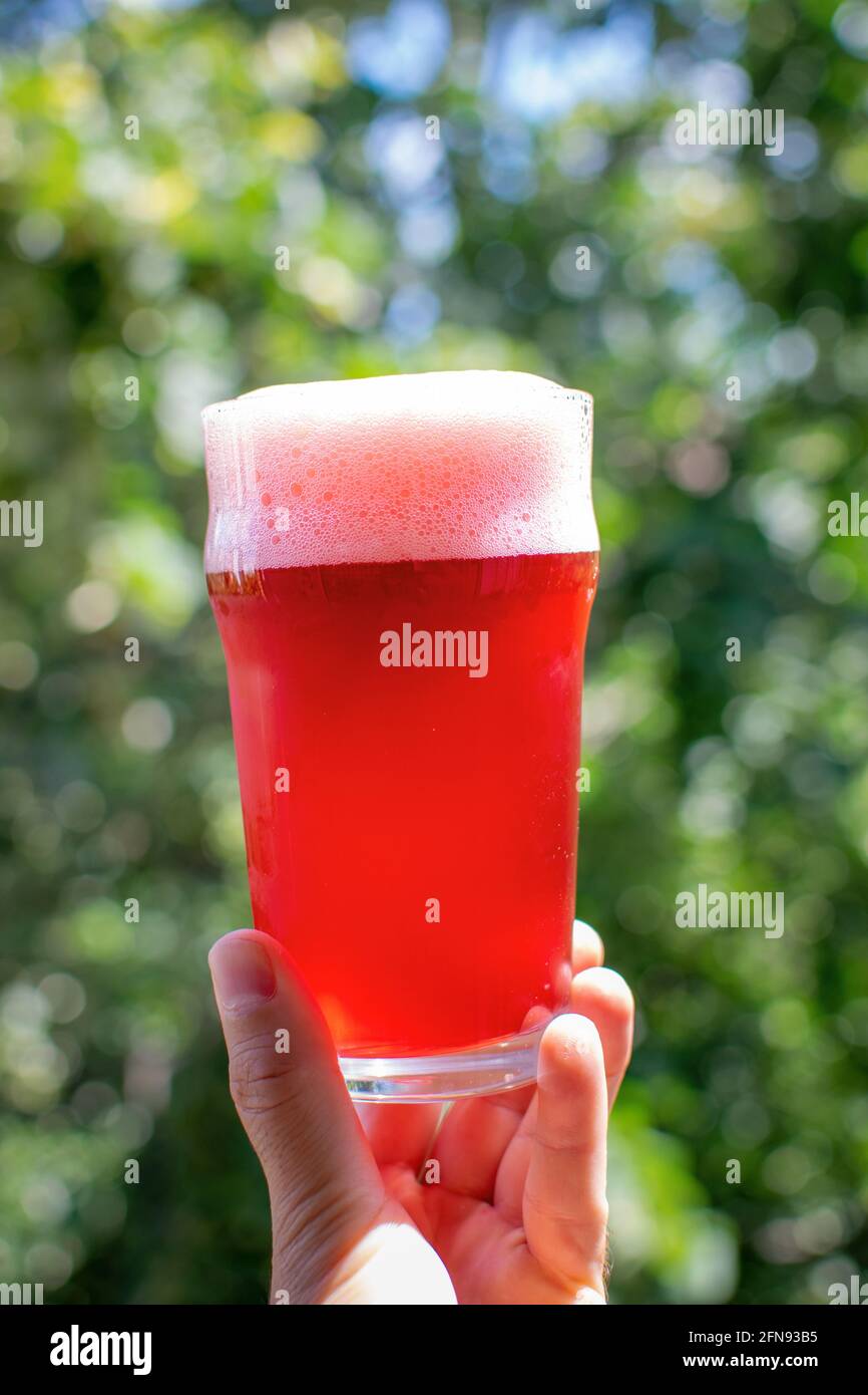 Home brewed beer Stock Photo Alamy