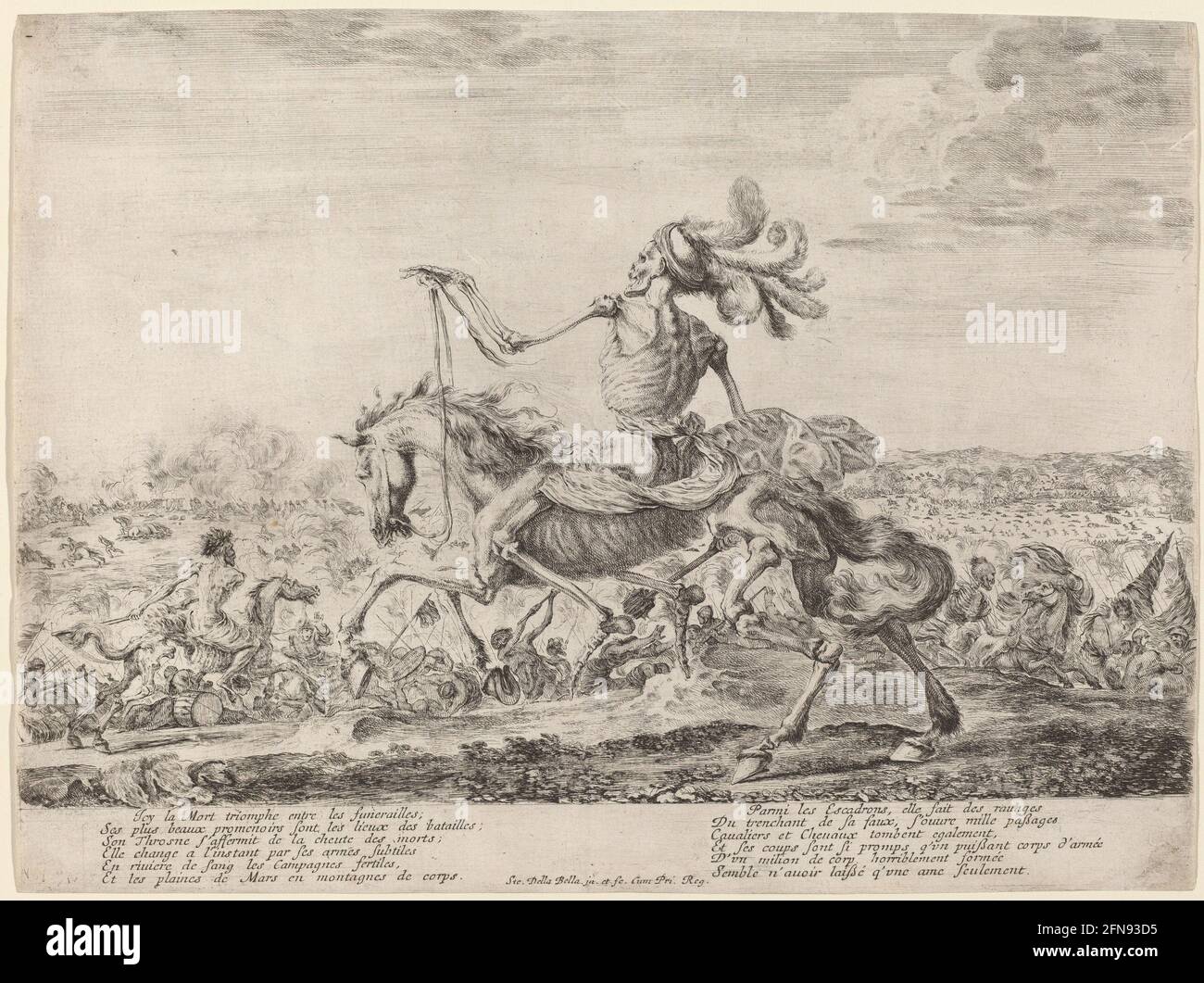 La Mort sur un champ de bataille [Death on a Battlefield], 1648. Stock Photo