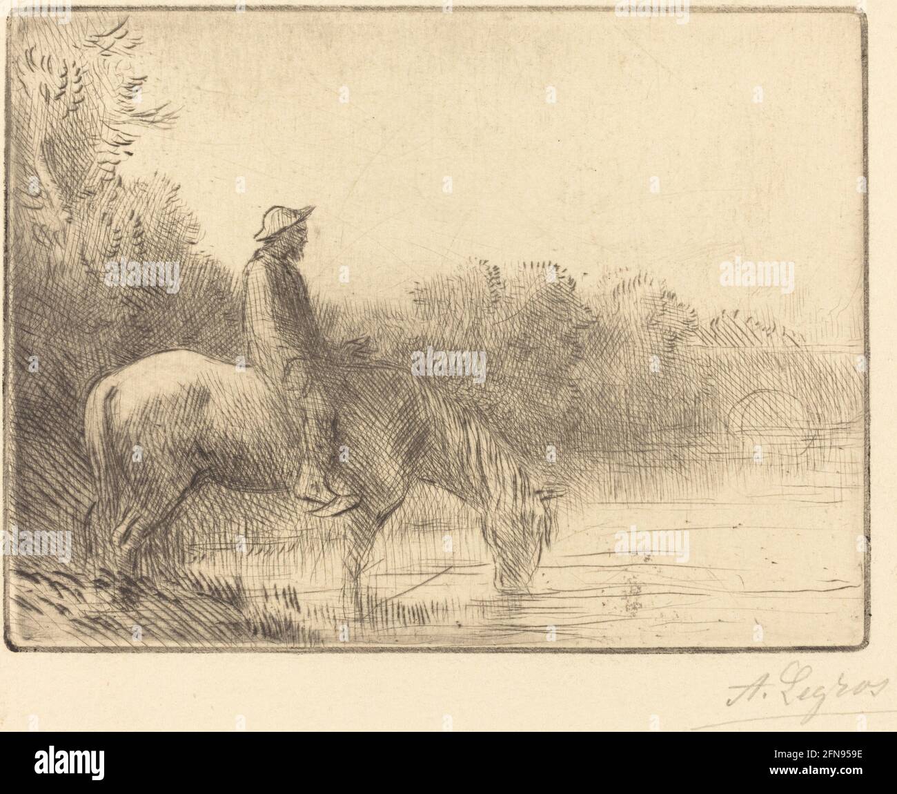 Fording a River (Le gue Stock Photo - Alamy