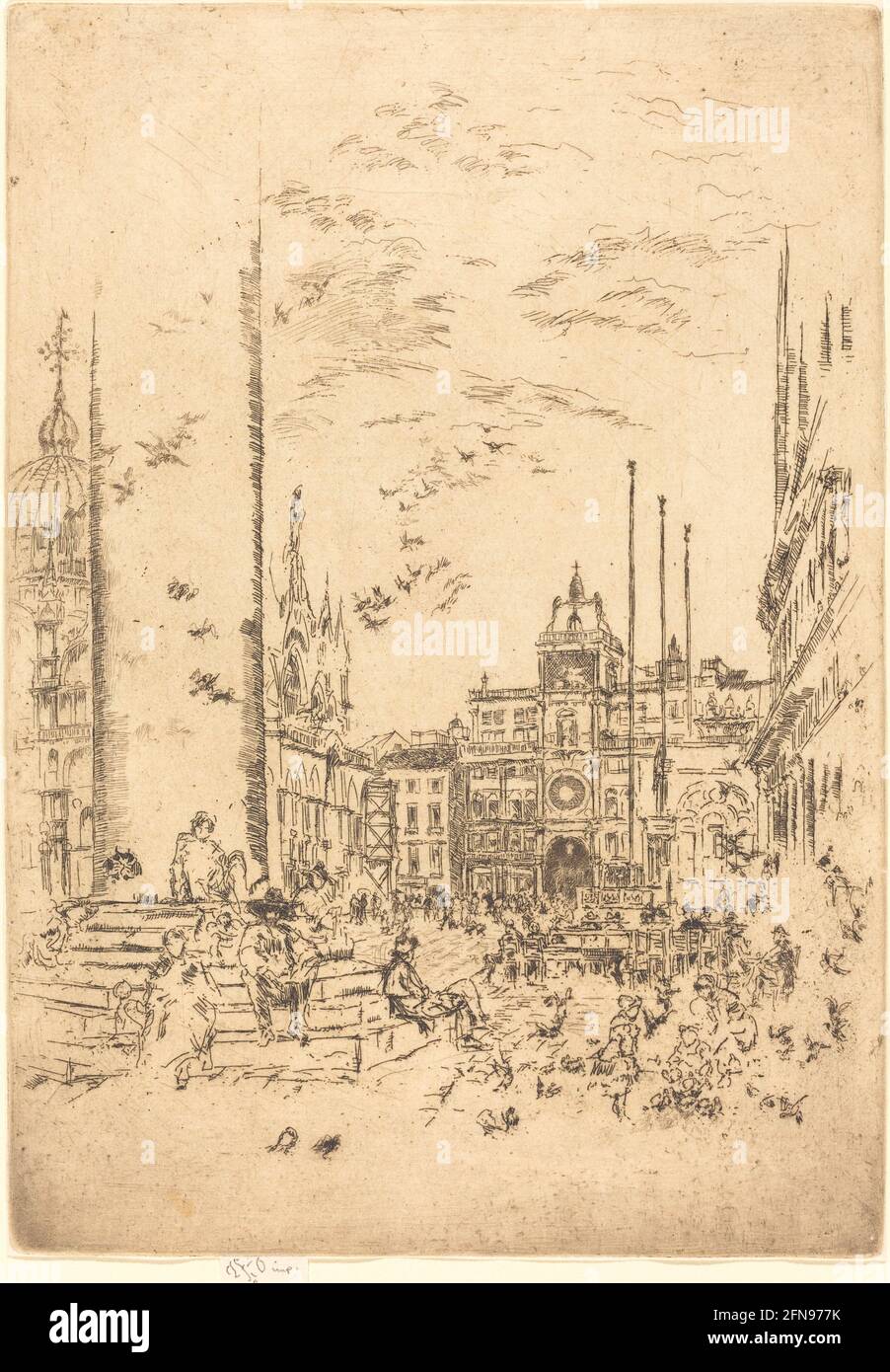 The Piazzetta, 1880. Stock Photo