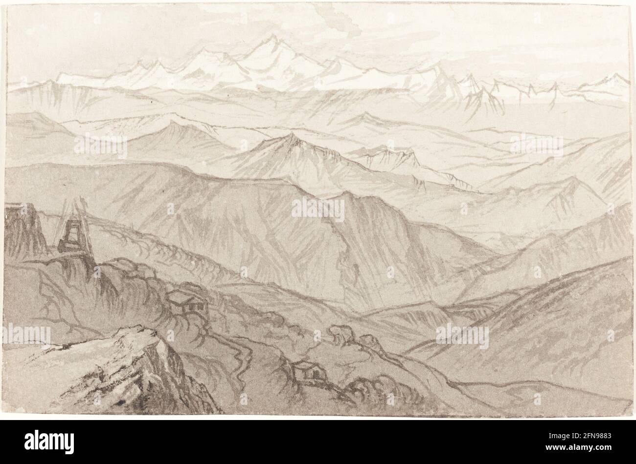 Mount Kinchinjunga (All Things Fair), 1874. Stock Photo