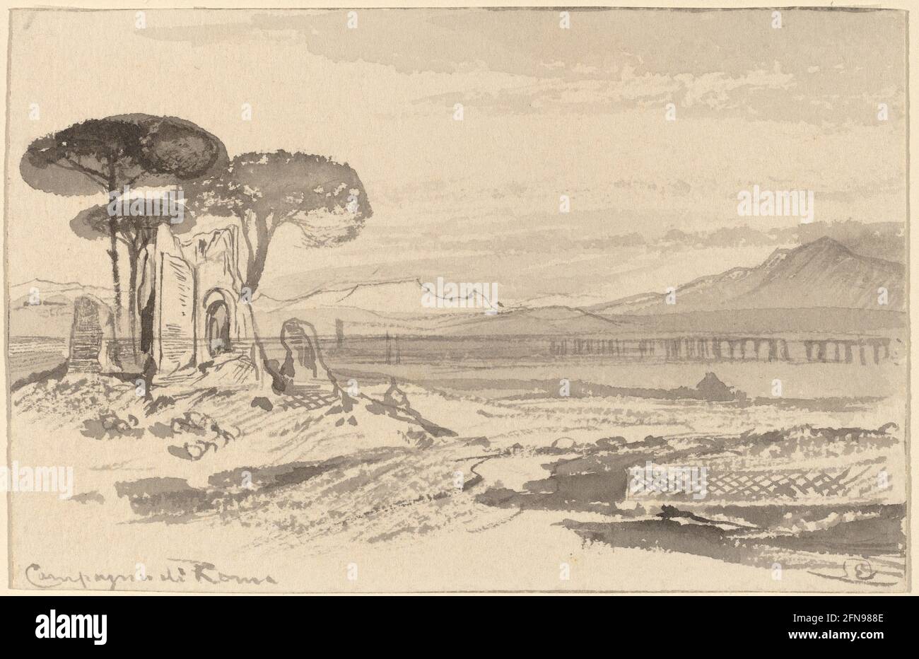 Campagna di Roma, 1884/1885. Stock Photo