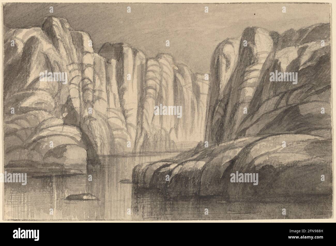 River Winding through a Rock Formation (Philae, Egypt), 1884/1885. Stock Photo