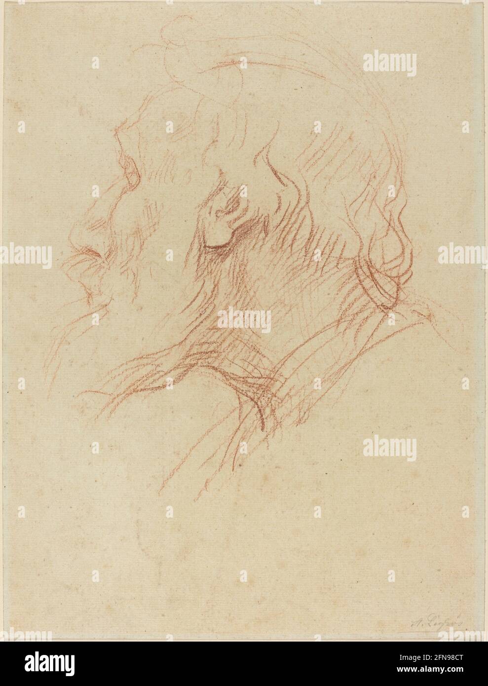 Study of a Beggar. Stock Photo