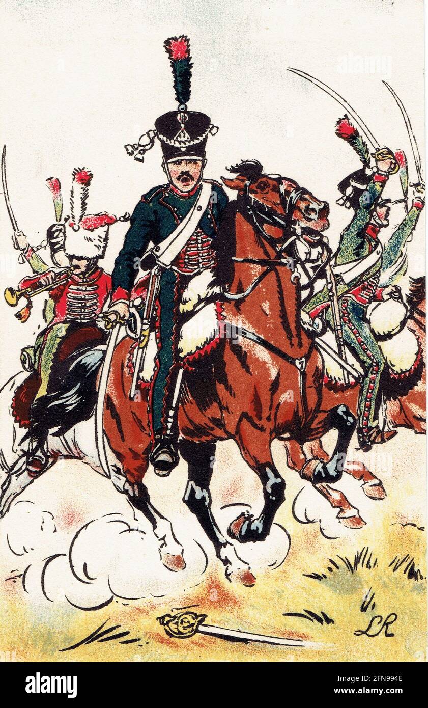 chasseur à cheval du 7e régiment de chasseurs à cheval vers 1806 Stock Photo