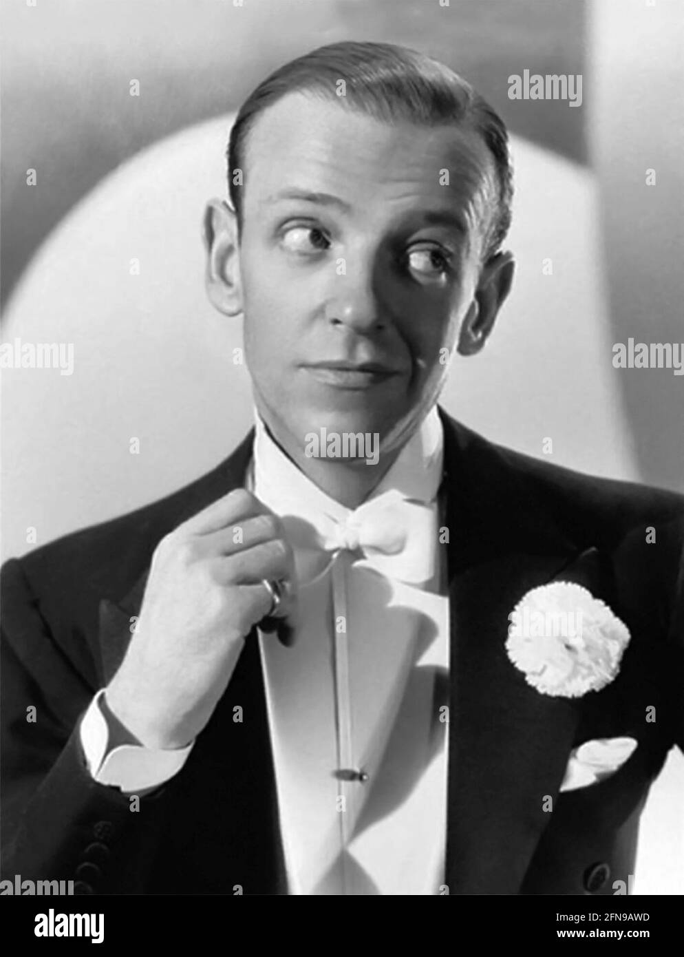 Fred Astaire. Portrait of the American dancer and actor, Fred Astaire (b. Frederick Austerlitz, 1899-1987), studio pubicity shot for' You'll Never Get Rich' , 1941. Stock Photo