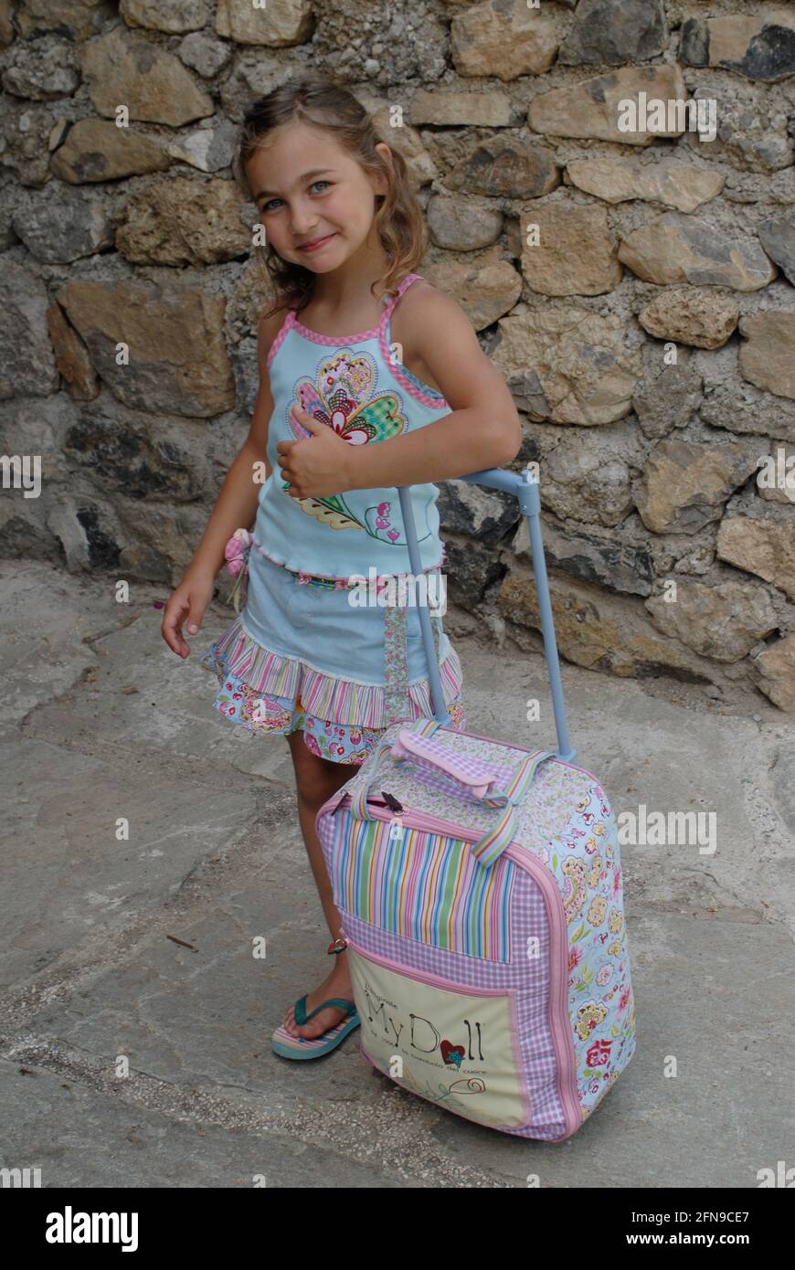 little girl with backpack Stock Photo - Alamy