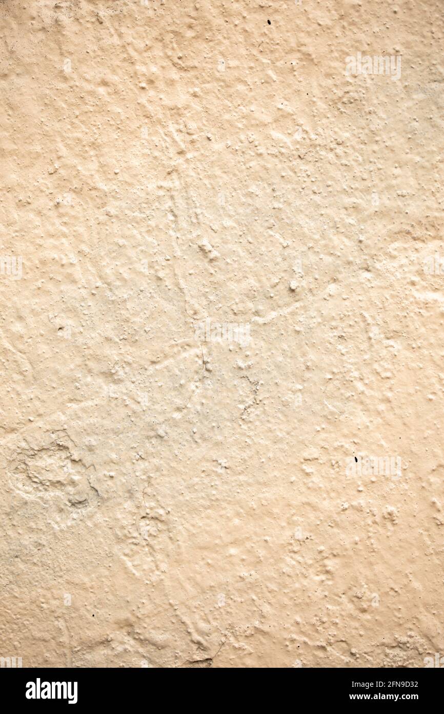 beige wall. painted plaster texture Stock Photo