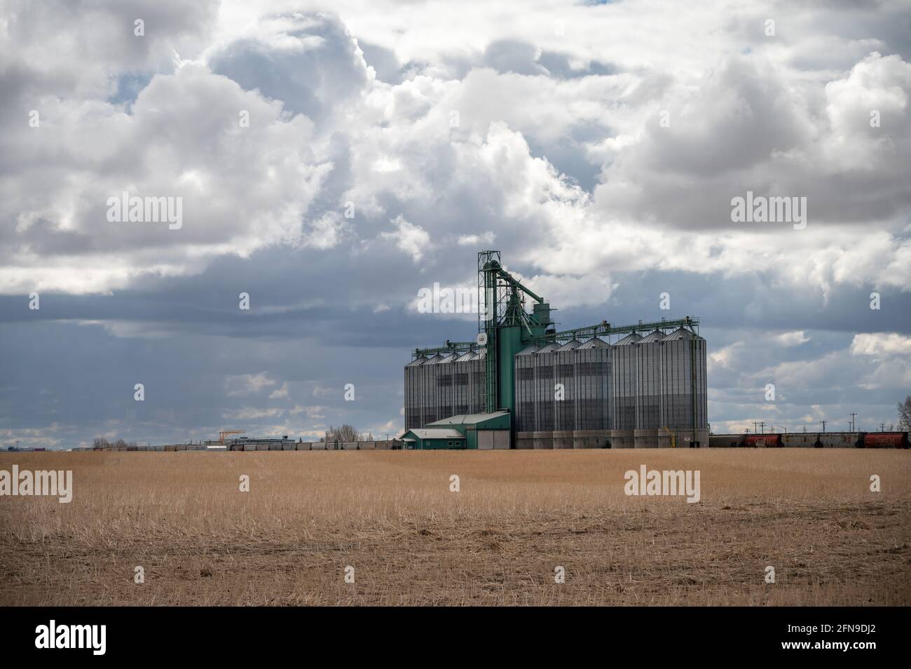 Blackie, Alberta May 1, 2021 Gargill grain elevator in Blackie