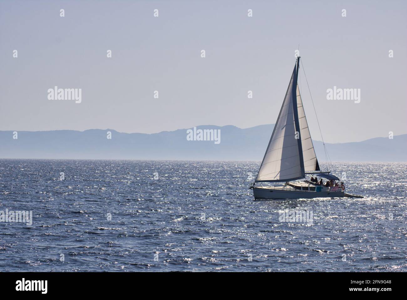 Segeln auf dem Mittelmeer/ Sailing Stock Photo