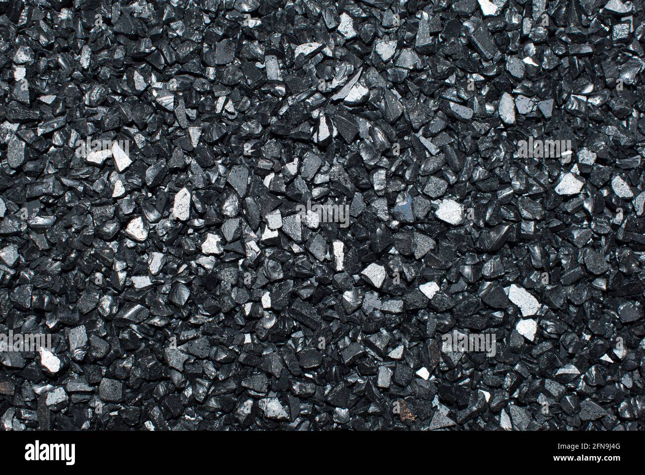 Black broken glass abstract texture. Stock Photo