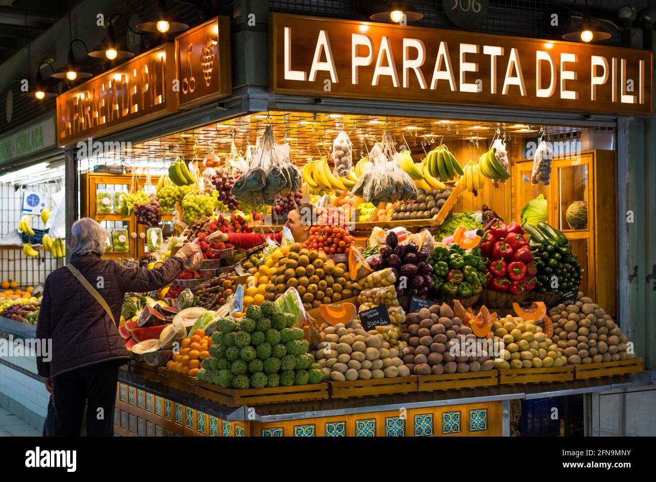 Food market in Alicante Stock Photo