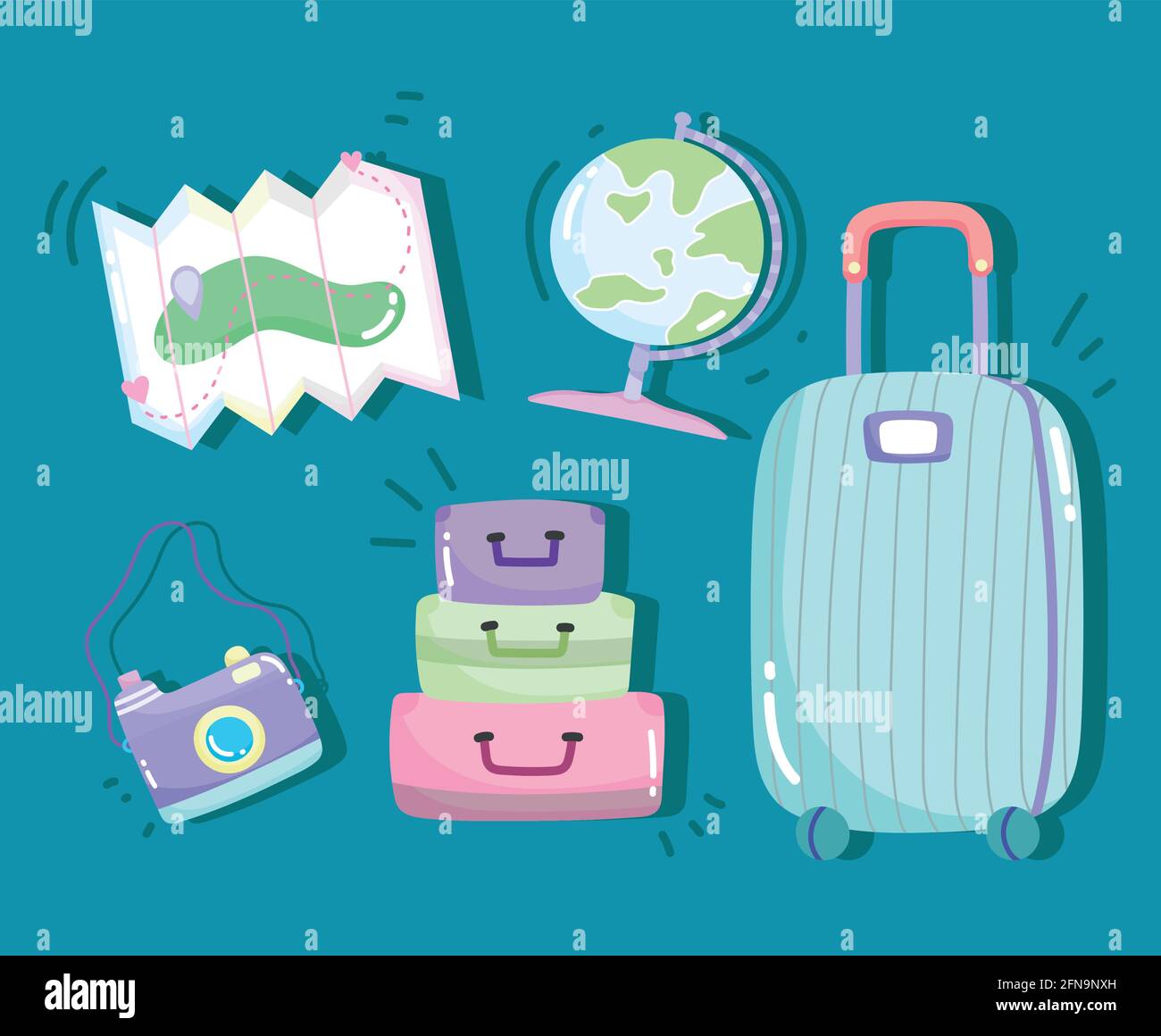 travel vacation set Stock Vector Image & Art - Alamy