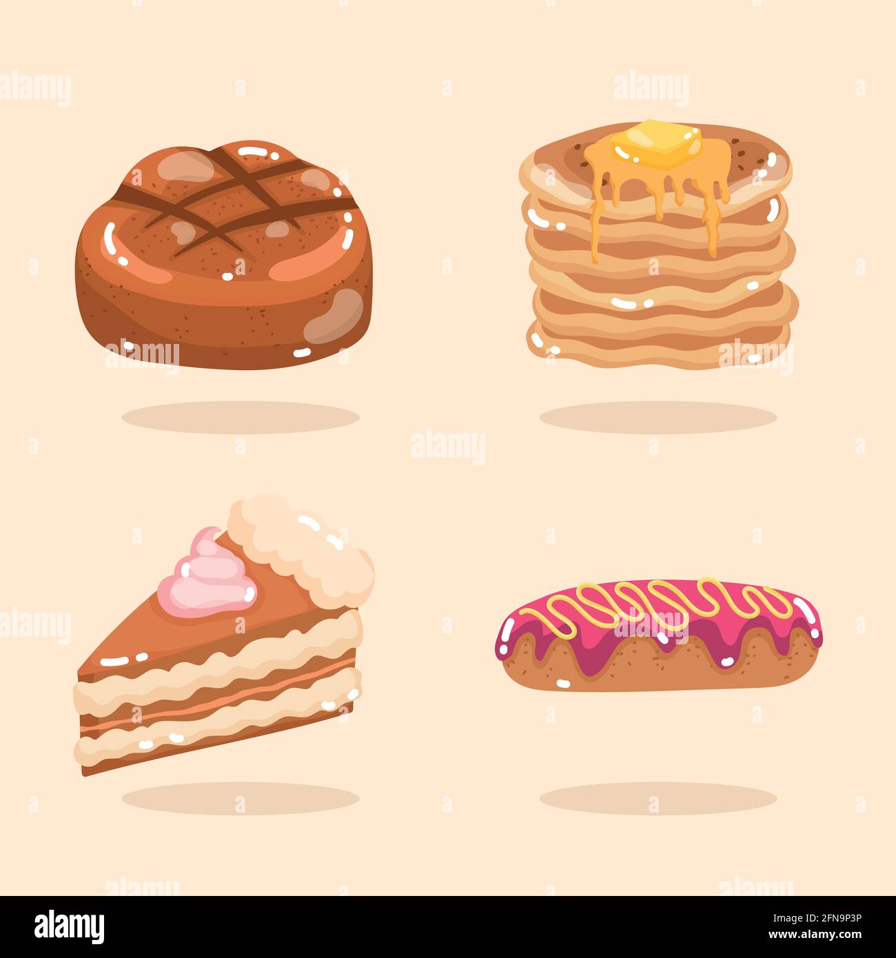 bakery dessert set Stock Vector Image & Art - Alamy
