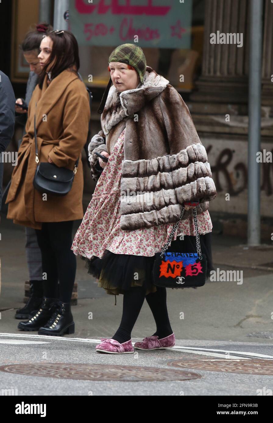 New York NY 01/01/2020 Lynn Yaeger Out in Soho PICTURED Lynn