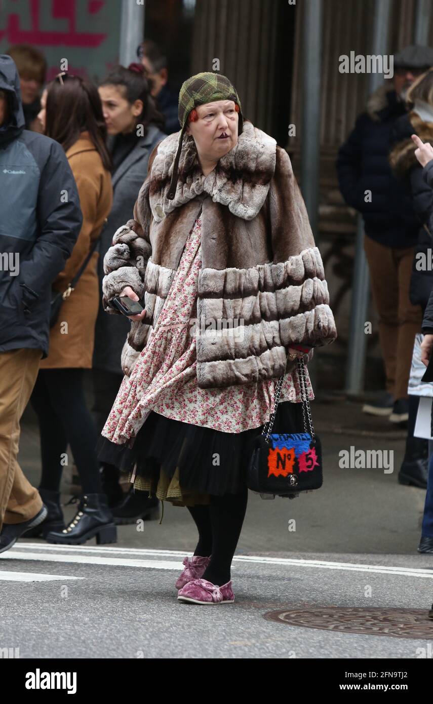 New York NY 01/01/2020 Lynn Yaeger Out in Soho PICTURED Lynn