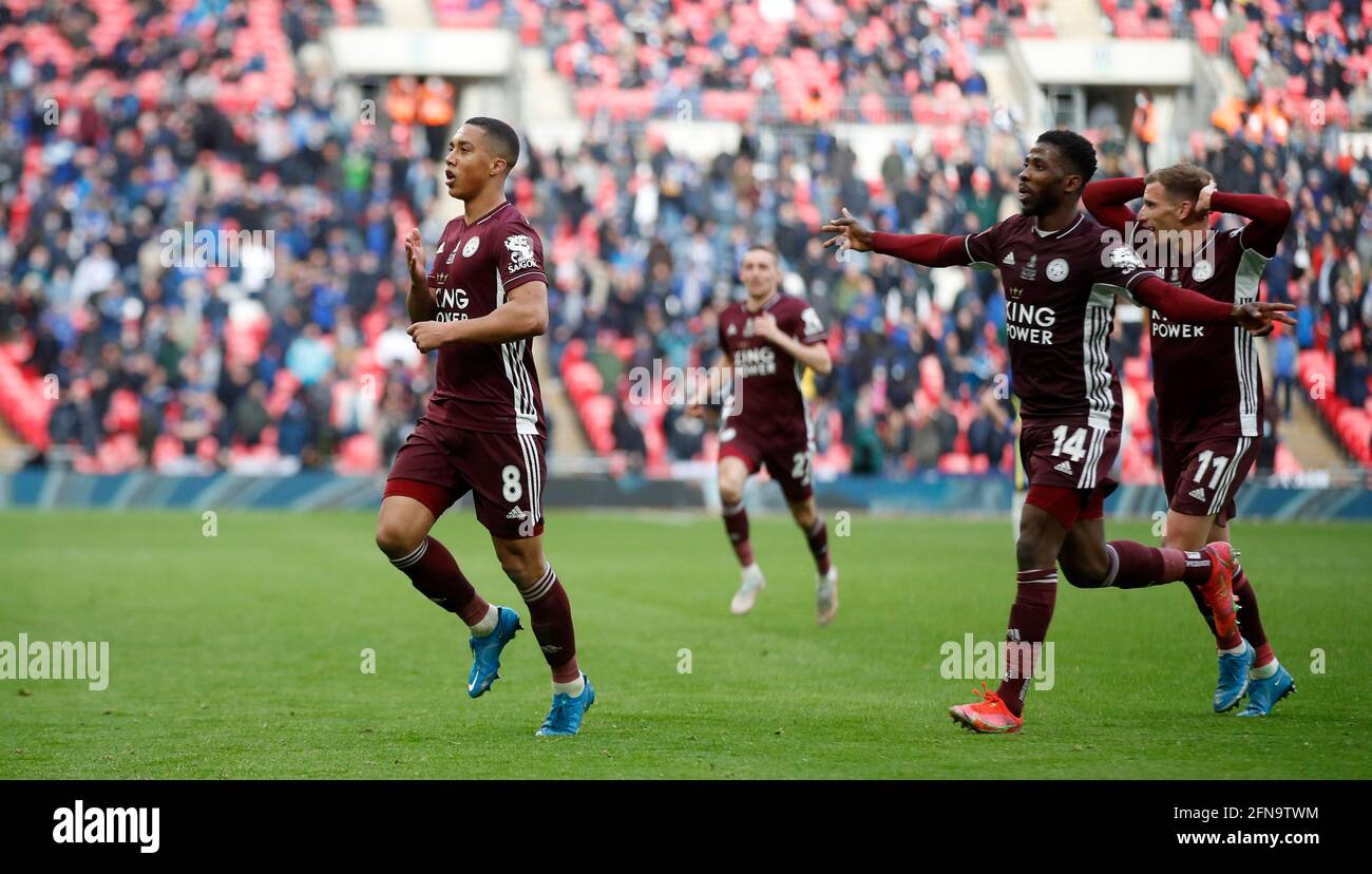 Leicester City s Youri Tielemans Celebrates Scoring Their First Goal Of leicester-city-s-youri-tielemans-celebrates-scoring-their-first-goal-of