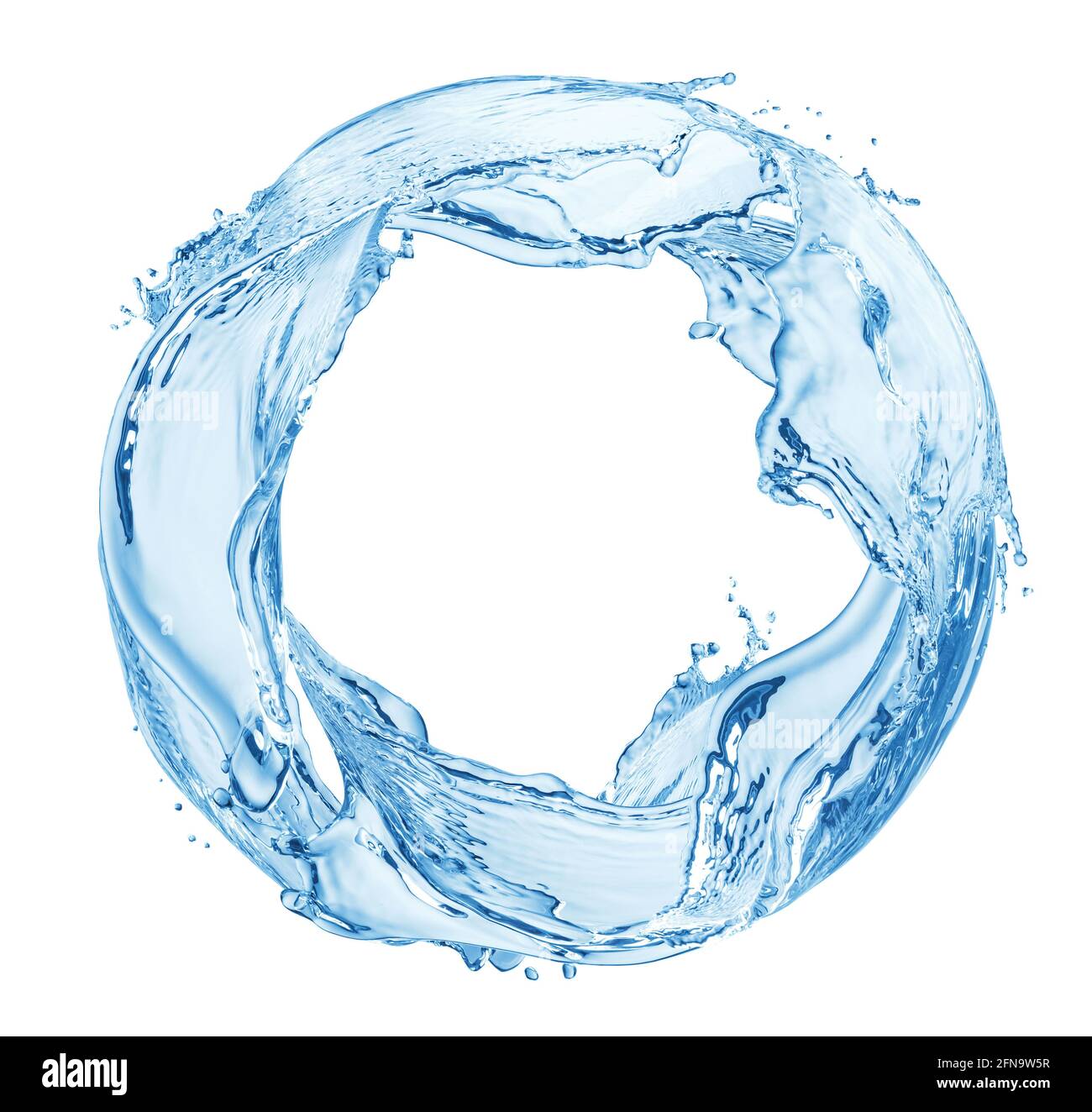 Circle water splash isolated on white background Stock Photo - Alamy