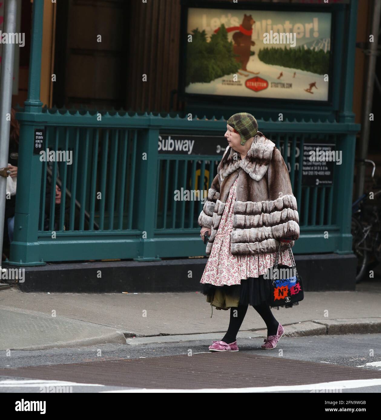 New York NY 01/01/2020 Lynn Yaeger Out in Soho PICTURED Lynn