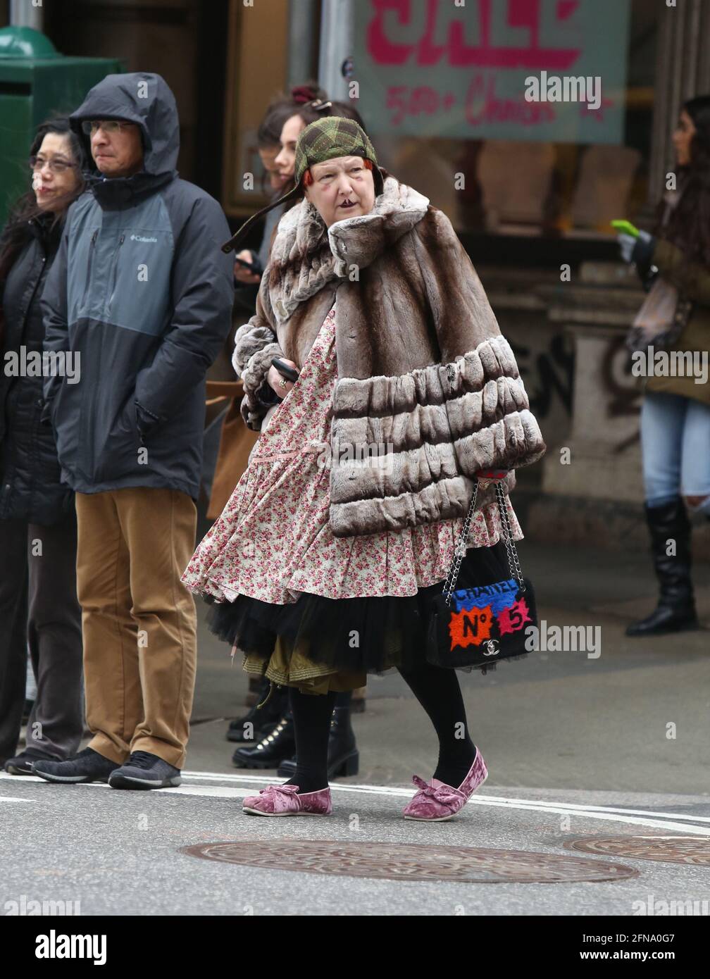 New York NY 01/01/2020 Lynn Yaeger Out in Soho PICTURED Lynn
