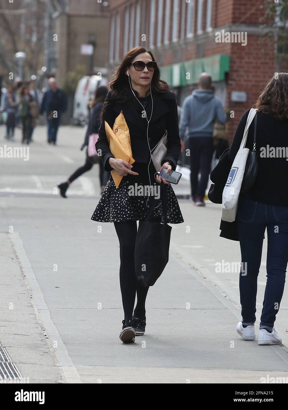 New York - NY - 01/11/2020 - Famke Janssen Running Errands in Soho