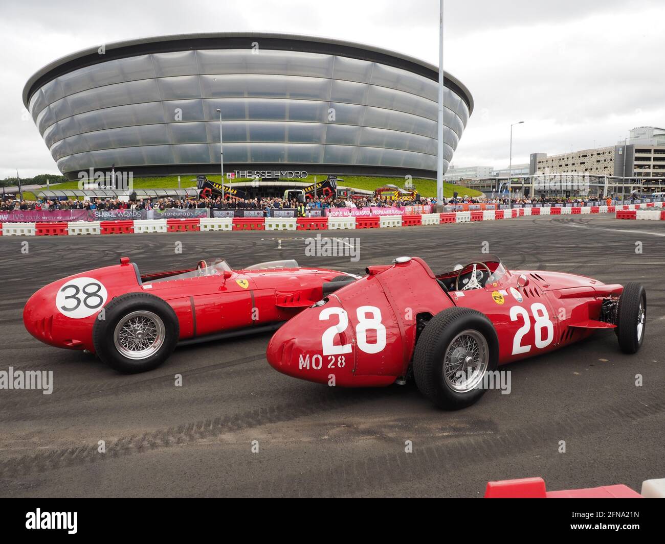 Mike Hawthorn Dino 246 and Stirling Moss Maserati 250F Stock Photo