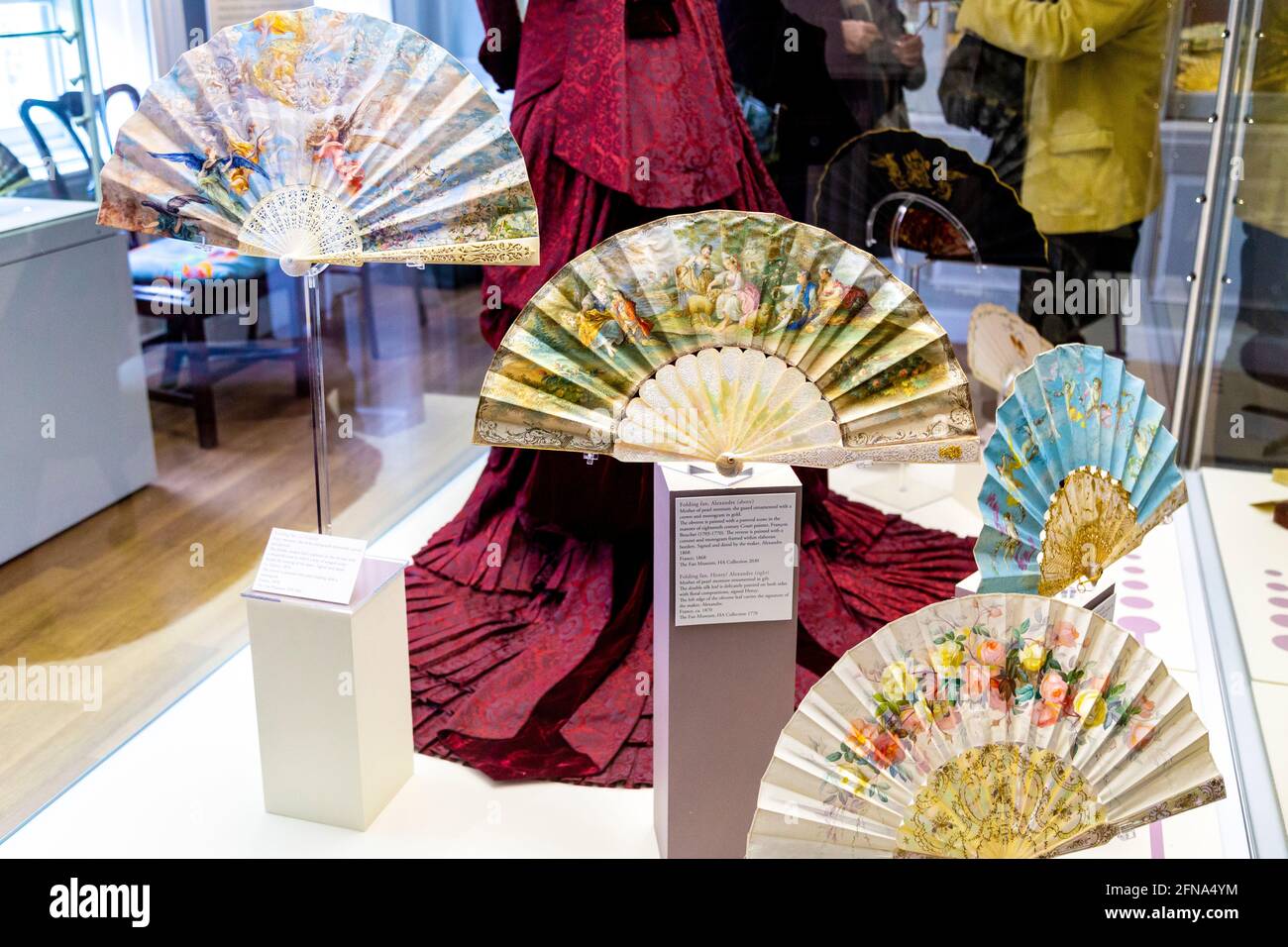 Display at the Fan Museum, Greenwich, London, UK Stock Photo