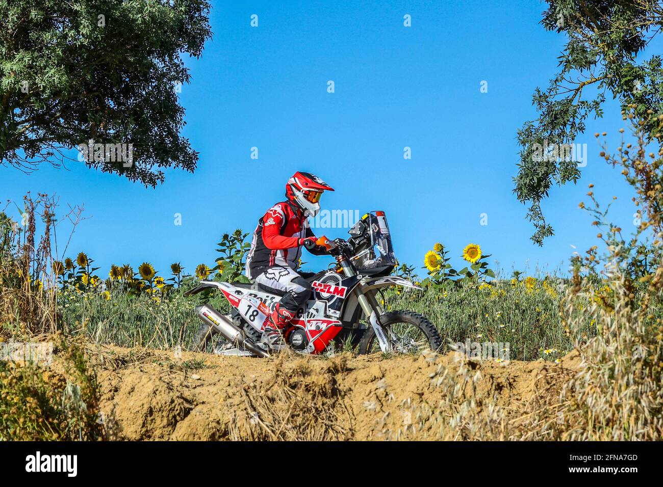 Seville, Spain. 15th May, 2021. Stephan Helm in action during the stage of  the Andalucia Rally 2021 rally route, a preparation test for the Rally  Dakar 2022, in Viso del Alcor, Seville,