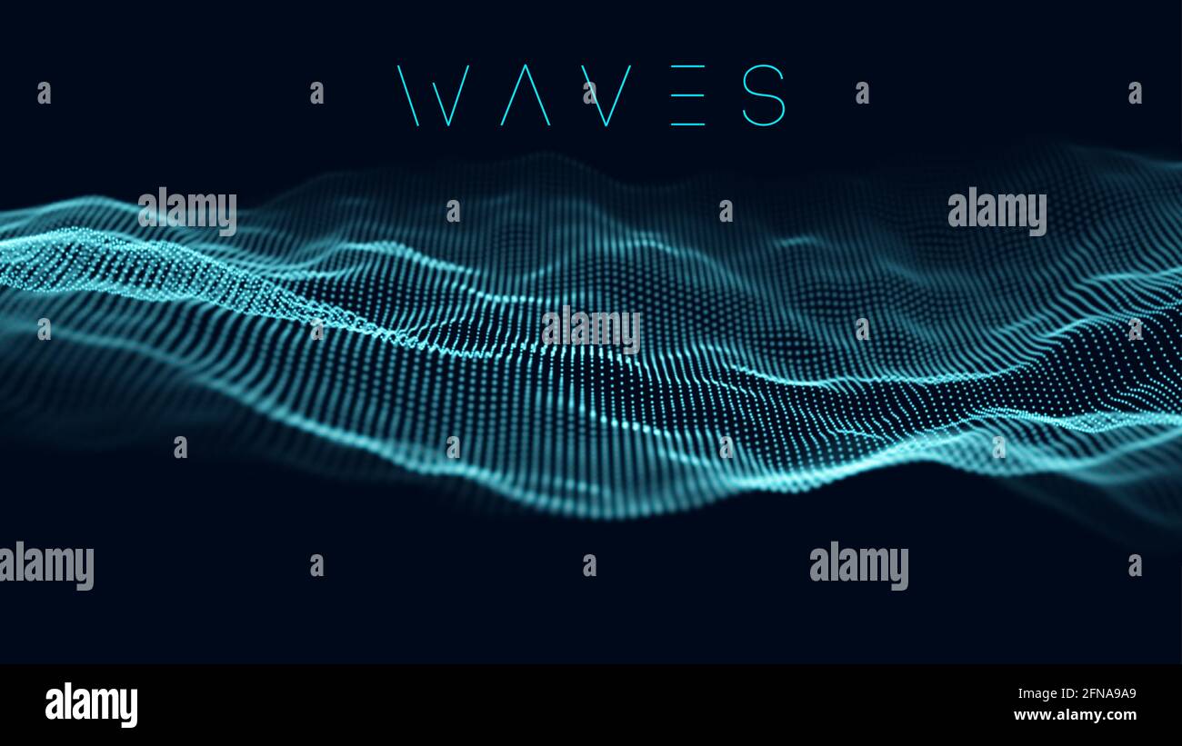 Music wave background. Vector sound wave abstract background. Big data visualization . Stock Vector