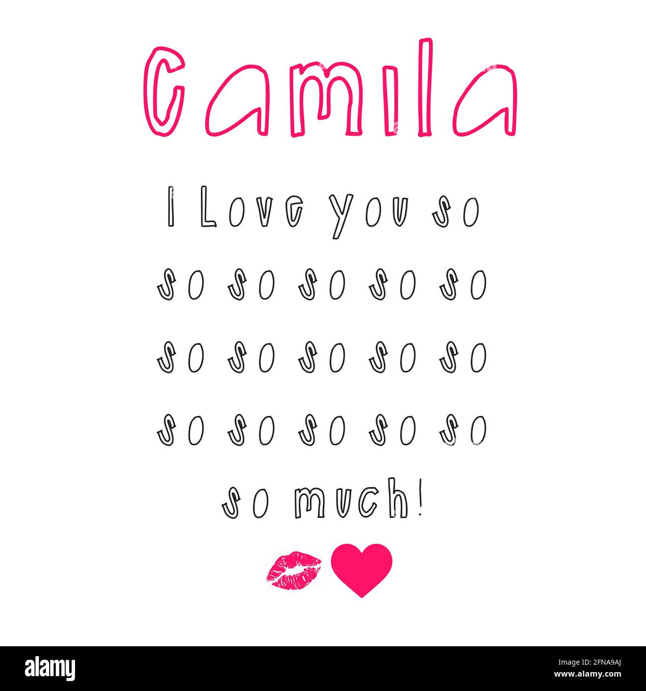 camila-name-design-hi-res-stock-photography-and-images-alamy