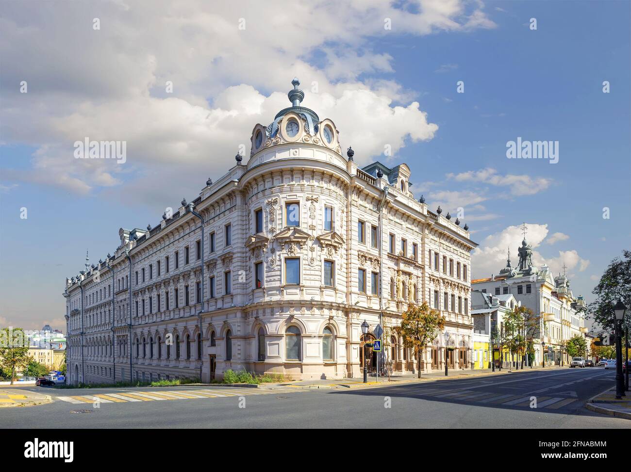 Beautiful oid building on the Kremlin street. Kazan. Tatarstan, Russia Stock Photo