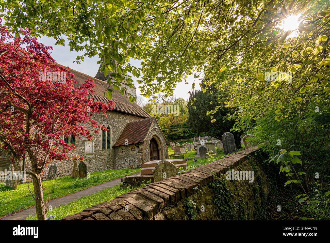 The St. John the Baptist village church, Findon, West Sussex, England