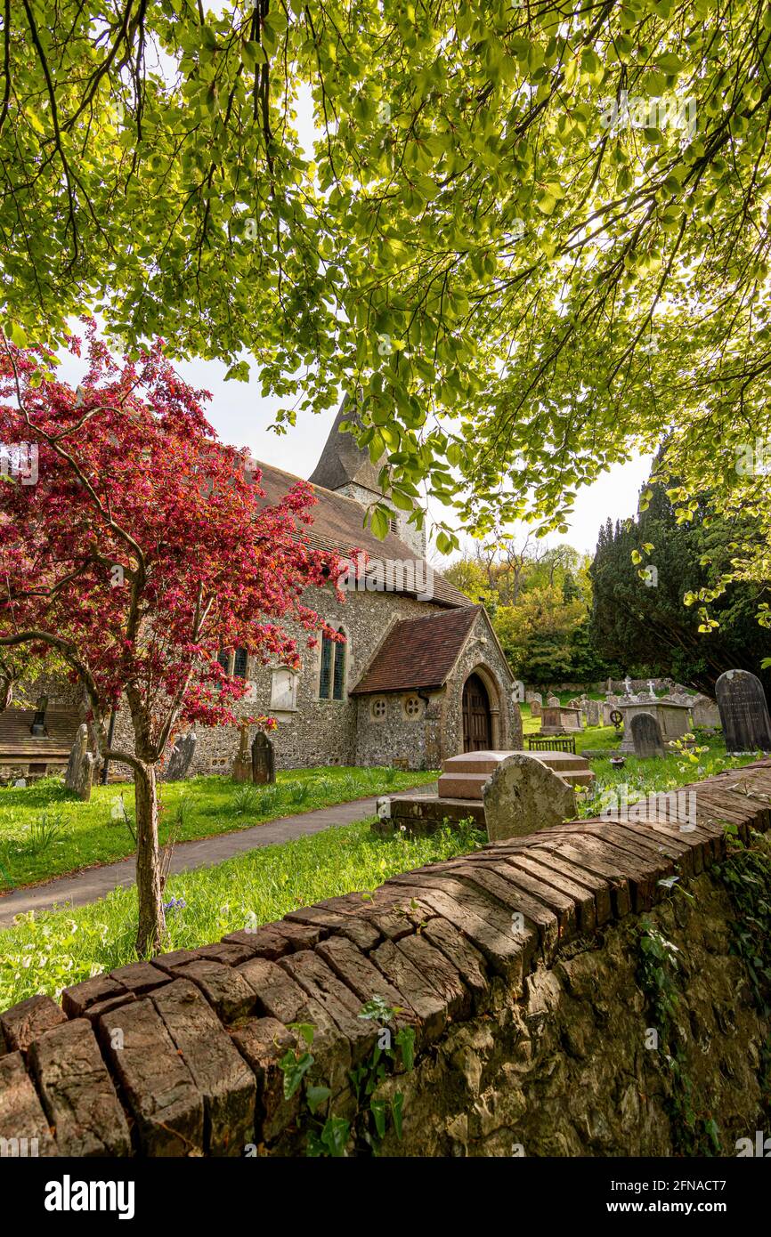 The St. John the Baptist village church, Findon, West Sussex, England