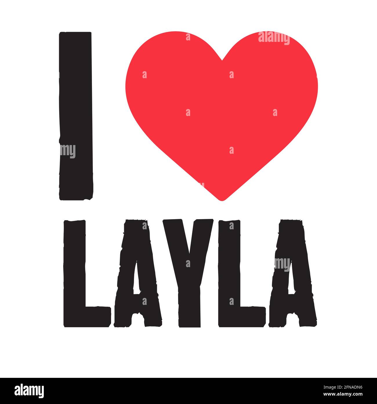 layla girl name Stock Photo