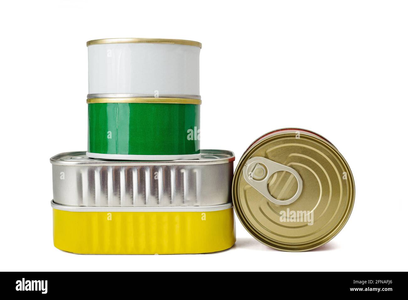 Aluminum cans types isolated on white background Stock Photo Alamy