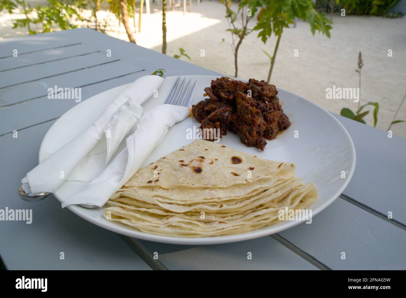 Maldivian traditional breakfast Stock Photo