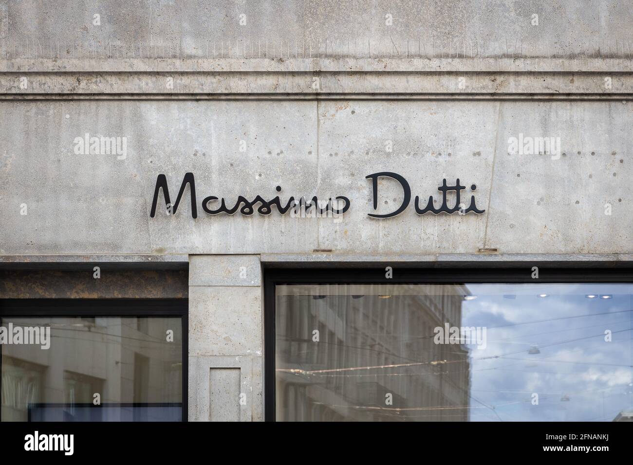 Massimo Dutti store sign in Munich town center Stock Photo - Alamy