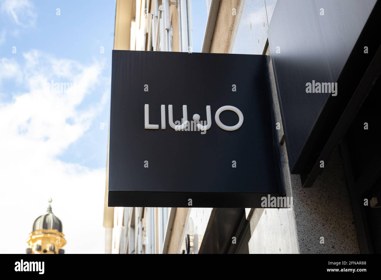 Liu Jo store sign in Munich town center Stock Photo