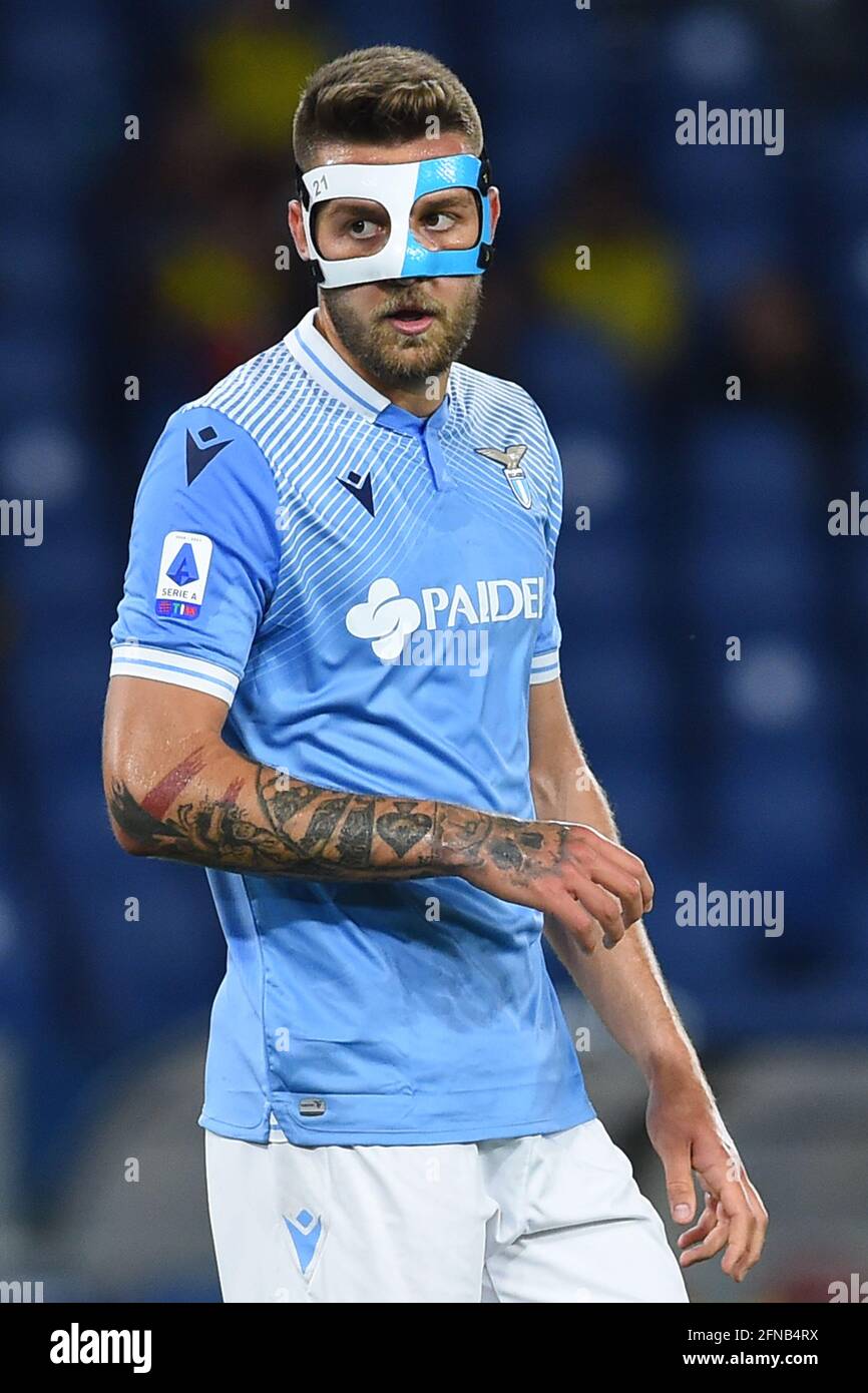 Rome, Lazio. 15th May, 2021. Sergej Milinkovic-Savic of Lazio during the Italian Serie A soccer match As Roma v SS Lazio in the Olympic stadium in Rome, Italy, 15 May 2021. Fotografo01 Credit: Independent Photo Agency/Alamy Live News Stock Photo