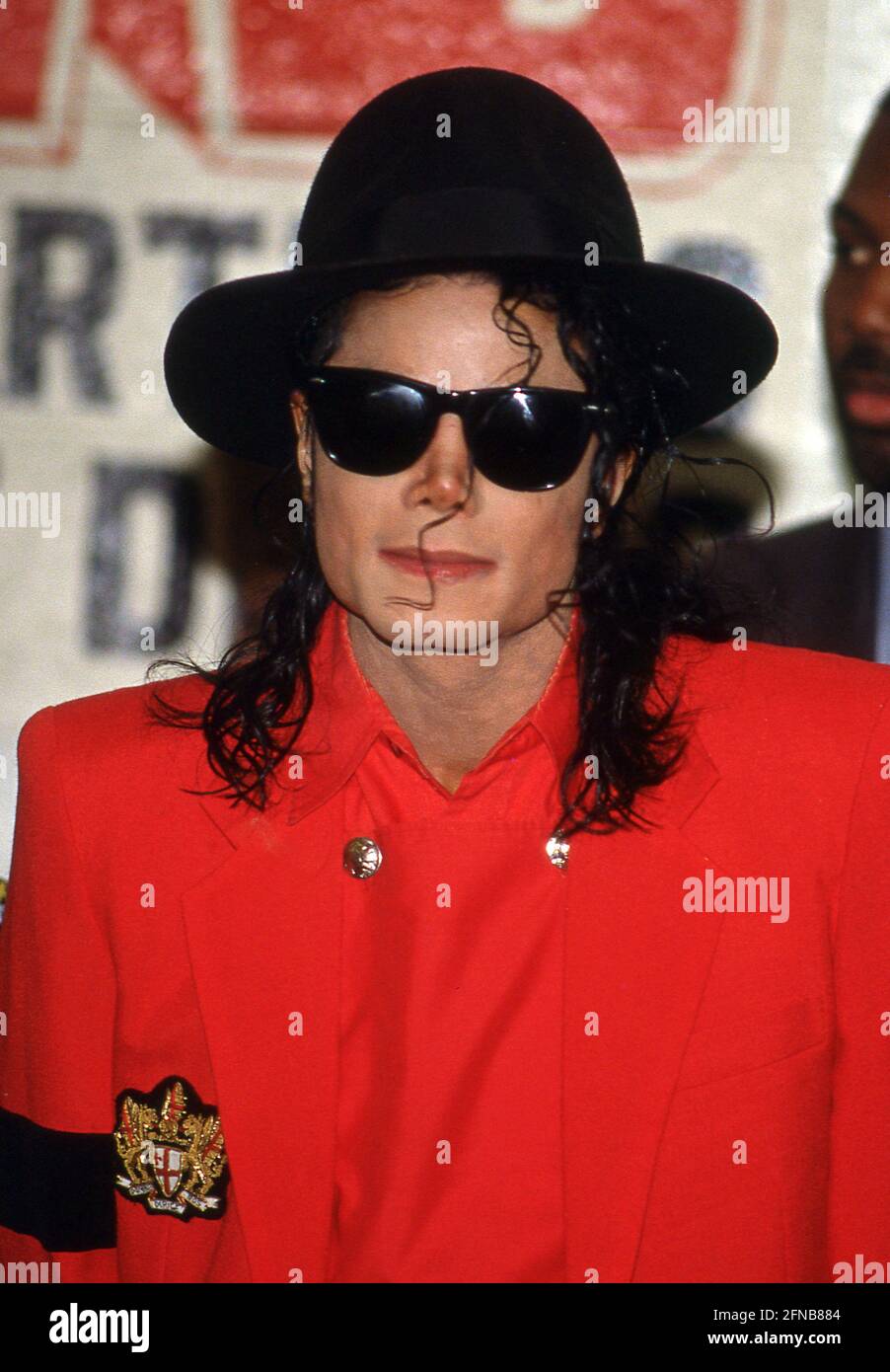 Michael Jackson at youth sports center on July 26, 1991 in Los