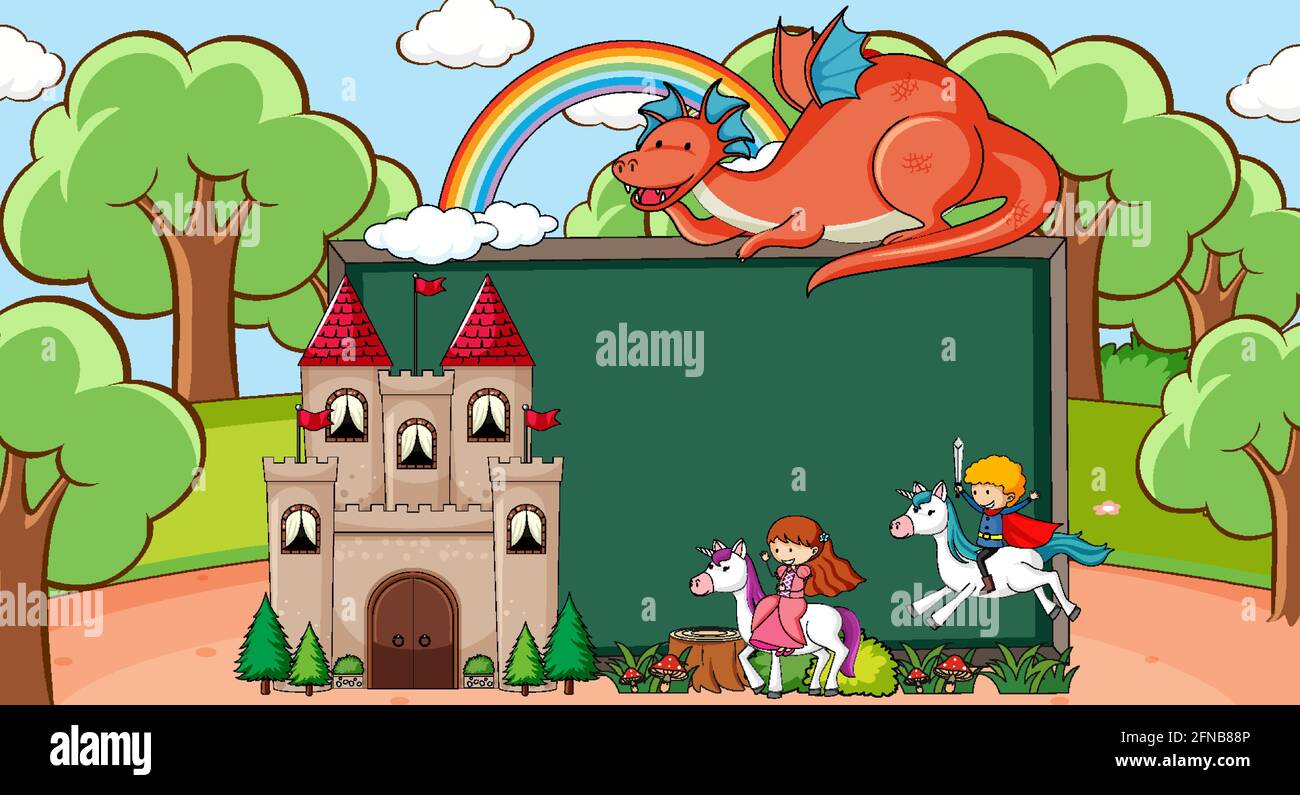 Fairy tale banner template illustration Stock Vector Image & Art - Alamy