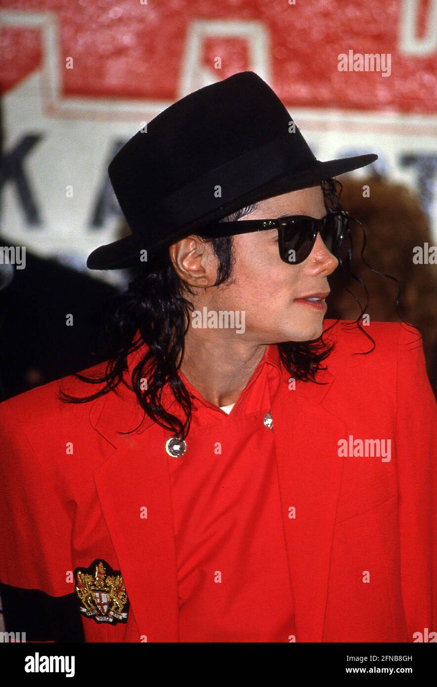 Michael Jackson at youth sports center on July 26, 1991 in Los
