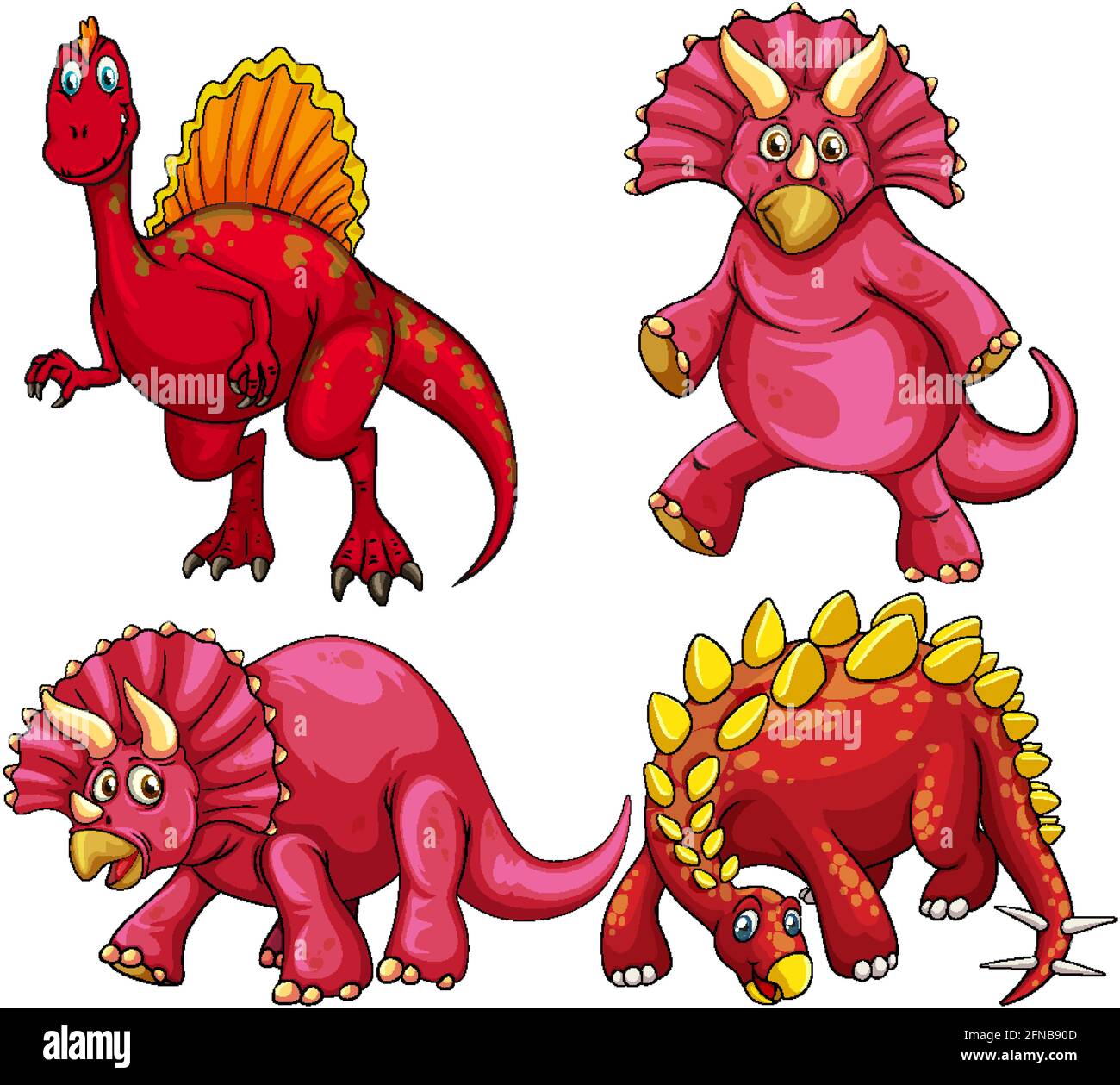 Set of red dinosaur cartoon character illustration Stock Vector Image & Art - Alamy Set of red dinosaur cartoon character illustration Stock Vector Image & Art - Alamy