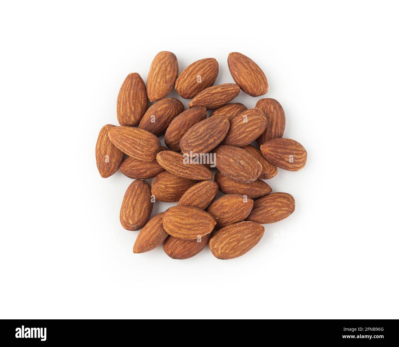 Almonds isolated on white background with clipping path Stock Photo - Alamy