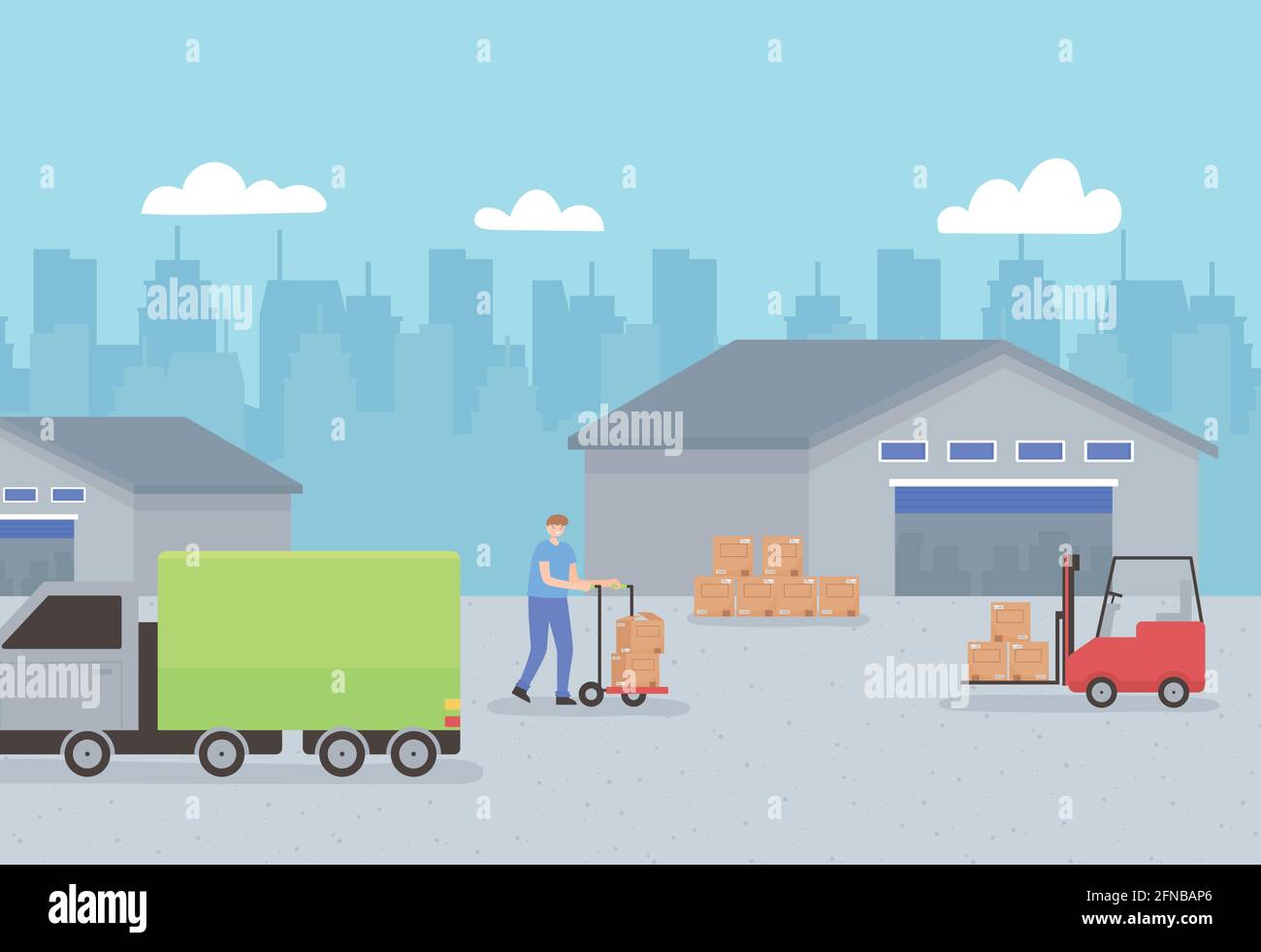 logistic warehouse transport Stock Vector Image & Art - Alamy