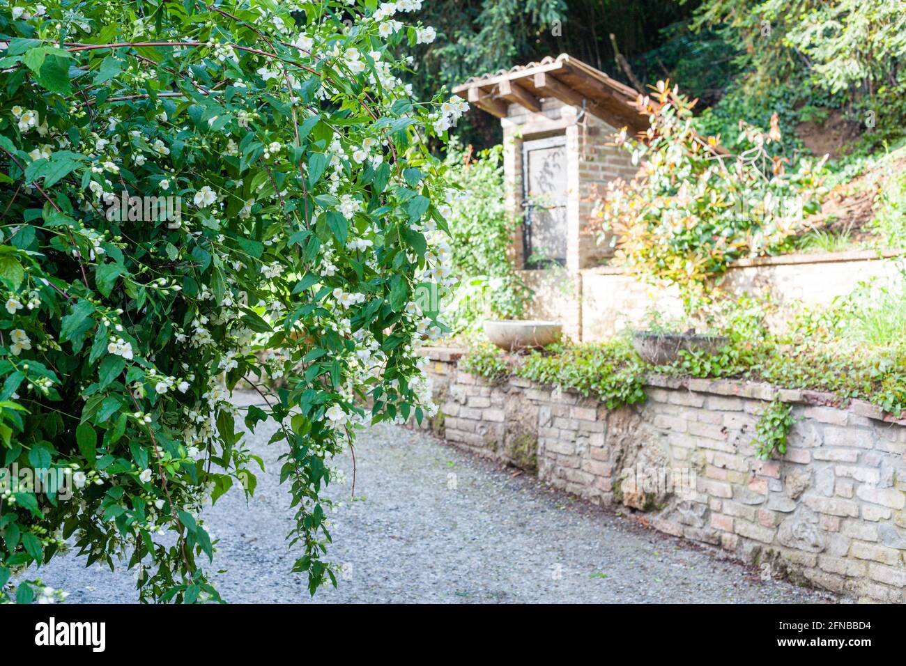 Flour stone grinding mill in Piacenza Italy Stock Photo