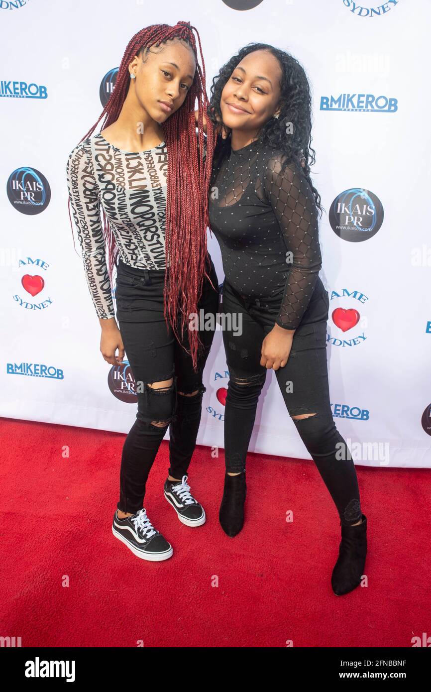 Los Angeles, USA. 15th May, 2021. Laylonne and Tatiyonnie Baker attends  Social Media Influencer Surprise 14th B-Day party for Ame at private  residence, Los Angeles, CA on May 8, 2021 Credit: Eugene