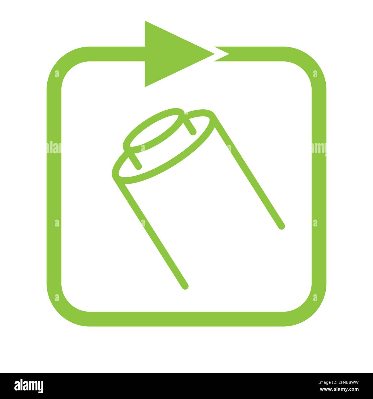 Recycling badge with a battery icon, vector illustration Stock Vector